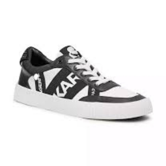 MICROSUEDE AND TUMBLED PU UPPER •KARL LAGERFELD LOGO PRINTED UPPER DETAIL •RHINE - Picture 2 of 6